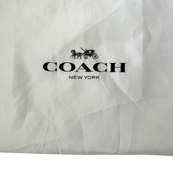 Coach White Satin Drawstring Dust Bag Protective Storage Cover Sleeper 13.5"x11" - Picture 4 of 4